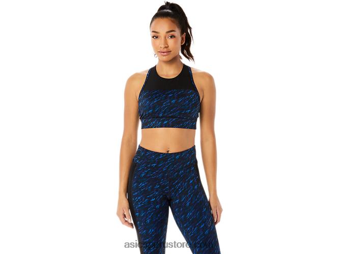 RPVB3513 impresión de sombra nocturna/lago Asics sujetador de tiras kate para mujer
