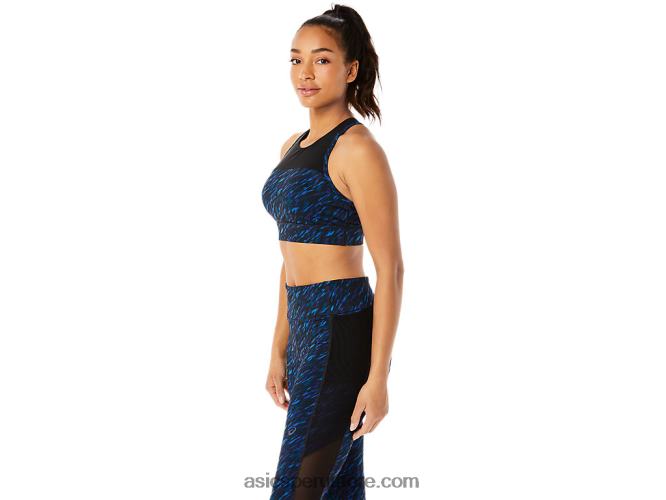 RPVB3513 impresión de sombra nocturna/lago Asics sujetador de tiras kate para mujer