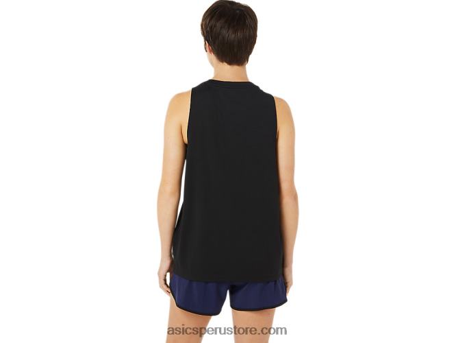 RPVB3616 rendimiento negro Asics camiseta sin mangas lam ready-set ii para mujer