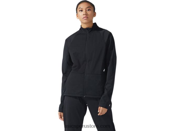 RPVB3633 rendimiento negro Asics chaqueta con cremallera completa thermostorm para mujer