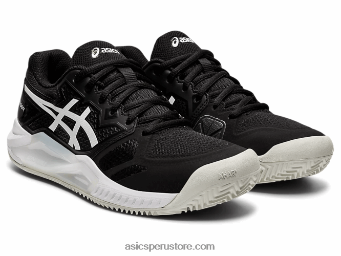 RPVB3656 blanco negro Asics gel-challenger 13 arcilla