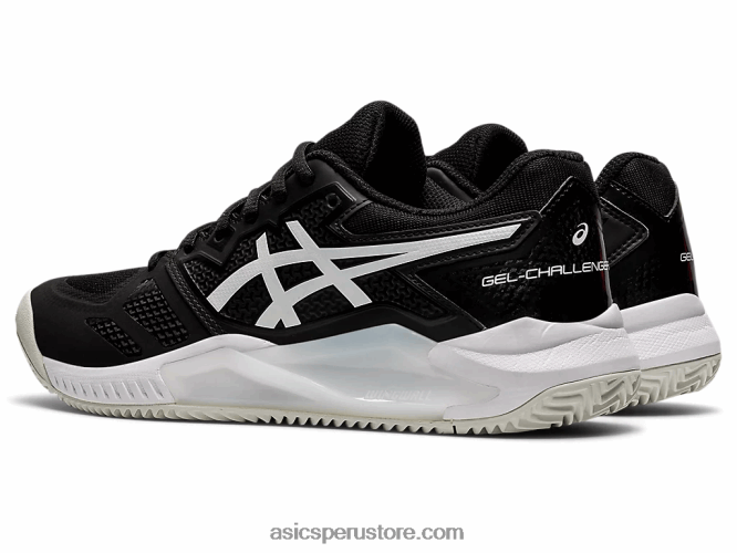 RPVB3656 blanco negro Asics gel-challenger 13 arcilla