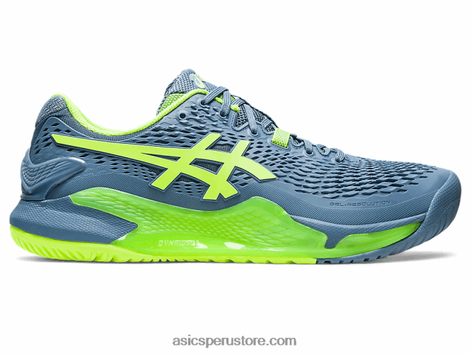RPVB366 azul acero/verde peligro Asics resolución de gel 9