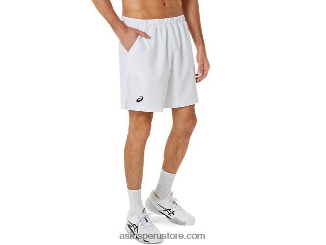 RPVB371 blanco brillante Asics cancha de hombres 9in short