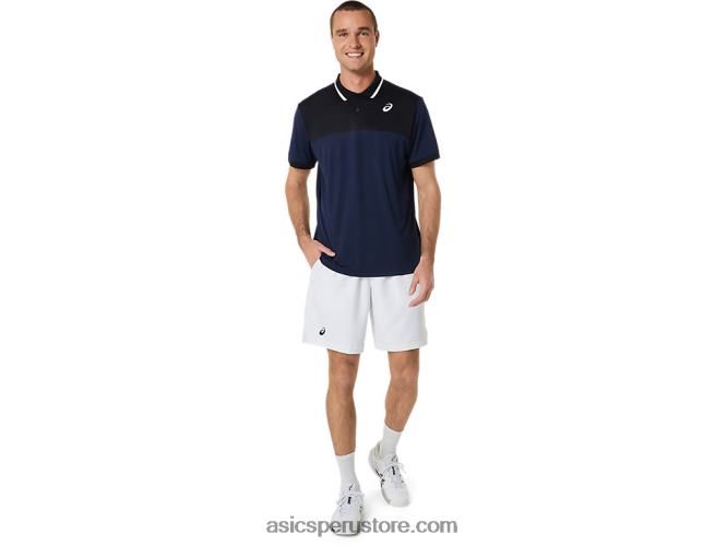 RPVB371 blanco brillante Asics cancha de hombres 9in short
