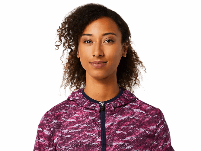 RPVB3718 estampado de marte profundo/chaquetón Asics chaqueta plegable de mujer