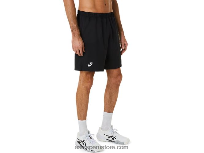 RPVB374 rendimiento negro Asics cancha de hombres 9in short