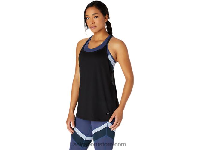 RPVB3755 rendimiento negro Asics tanque de mujer