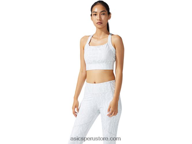 RPVB3776 impresión en blanco brillante Asics sujetador estampado new strong 92 para mujer