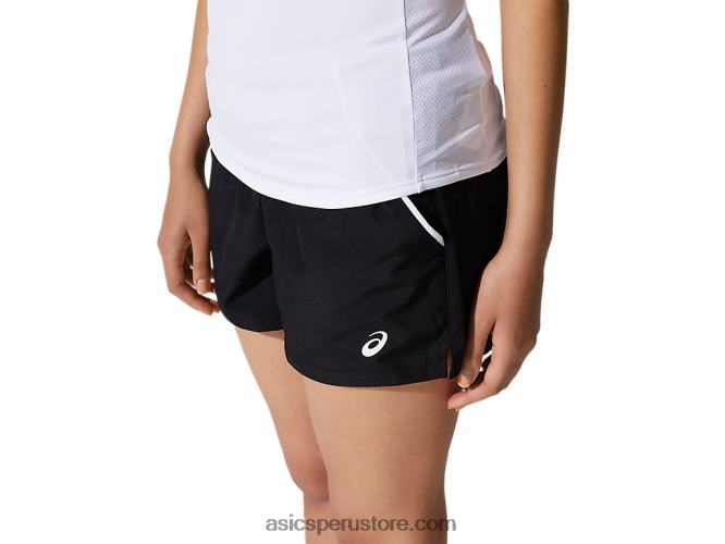 RPVB3809 rendimiento negro Asics pantalón corto de corte femenino