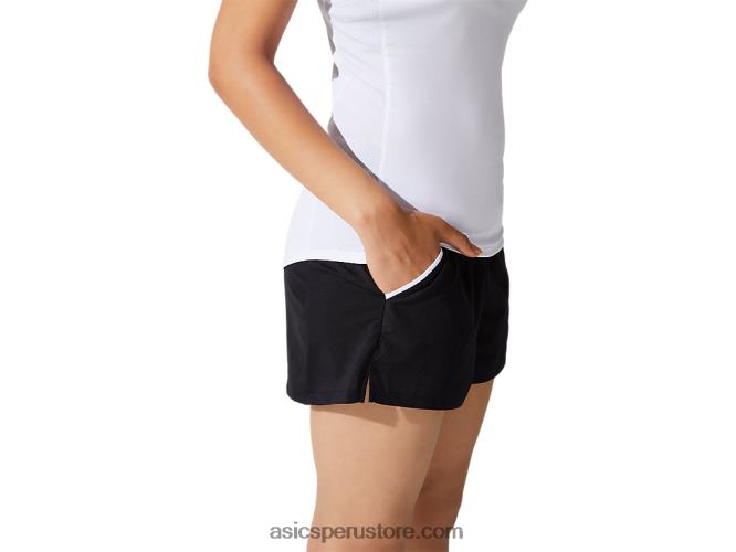 RPVB3809 rendimiento negro Asics pantalón corto de corte femenino