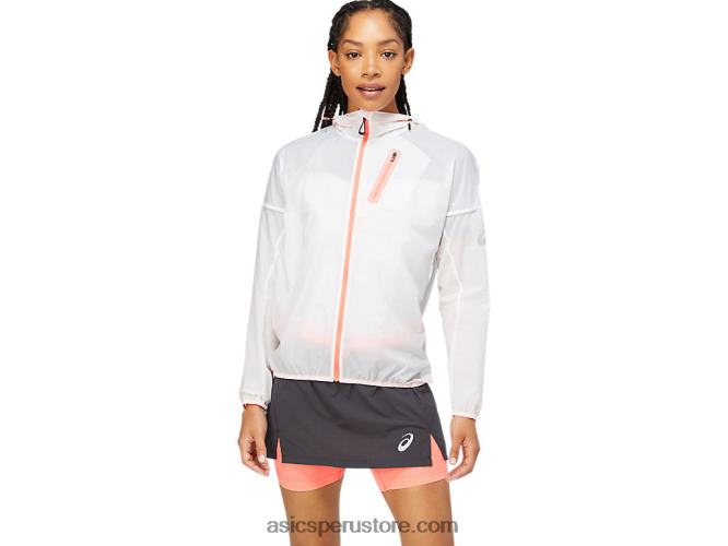 RPVB3826 blanco brillante/coral ardiente Asics chaqueta fuji trail mujer