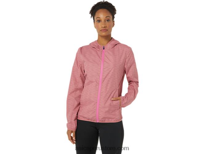 RPVB3858 tinte espacial rosa ahumado/fruta del dragón Asics chaqueta plegable de mujer