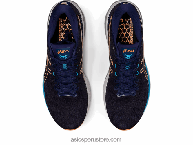RPVB386 azul índigo/melocotón sol Asics gel-perseguir 8 de ancho