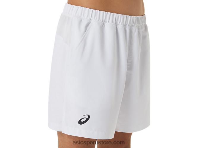 RPVB394 blanco brillante Asics cancha de hombres 7in short