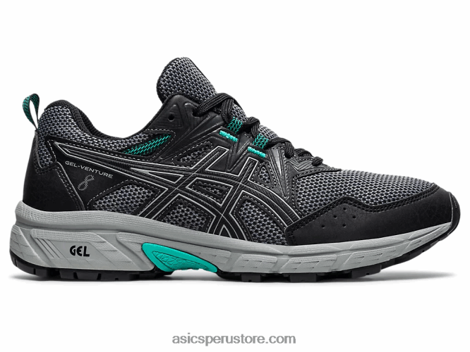 RPVB3946 negro/hoja de roca Asics gel-venture 8 de ancho