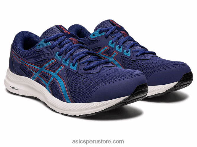 RPVB395 azul índigo/azul isla Asics gel-conten 8 extra ancho