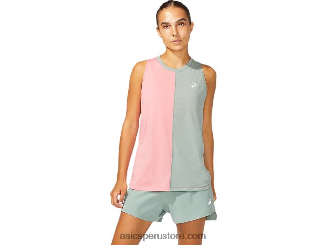 RPVB3961 gris pizarra/pétalo de melocotón Asics tanque de tokio de mujer