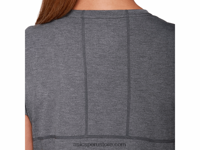 RPVB4035 brezo gris oscuro Asics camiseta dorai de manga corta para mujer