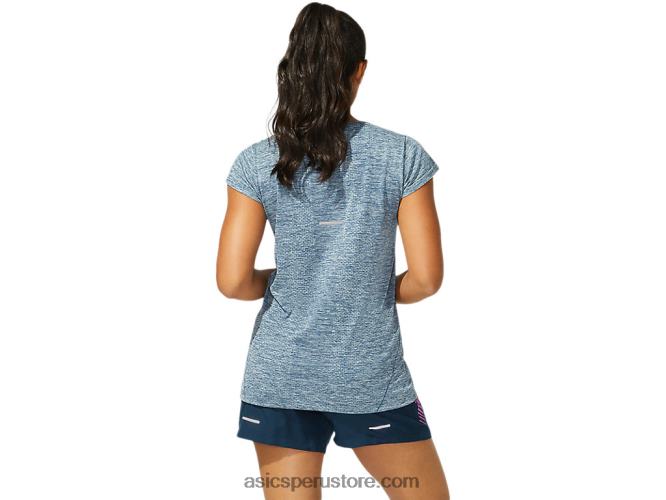 RPVB4040 azul francés Asics camiseta de manga corta sin costuras race para mujer