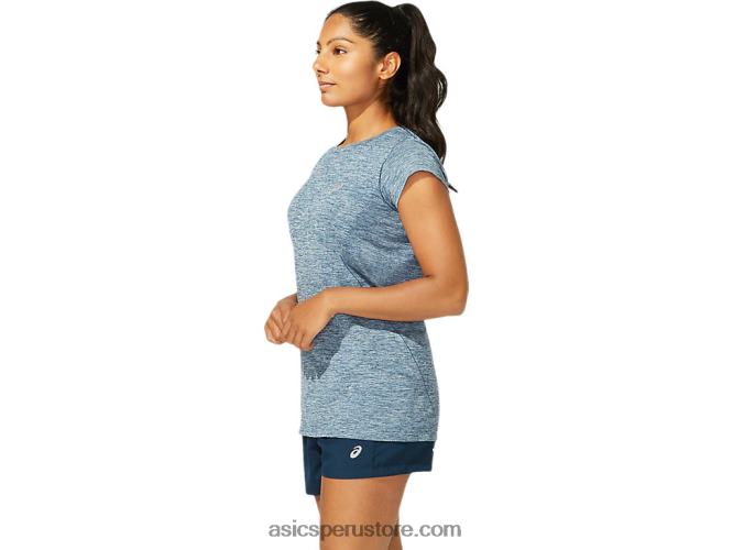 RPVB4040 azul francés Asics camiseta de manga corta sin costuras race para mujer
