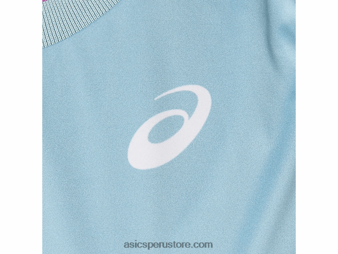 RPVB4045 humo azul Asics Camiseta sin mangas con gráfico Match para mujer
