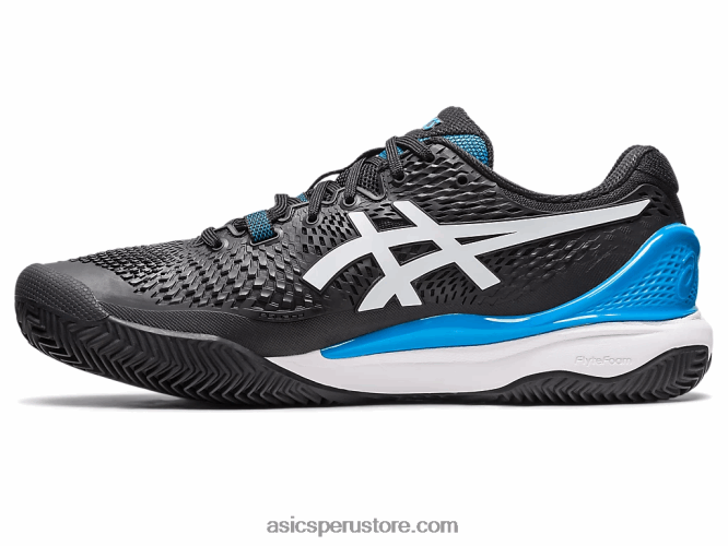 RPVB405 blanco negro Asics gel-resolución 9 arcilla