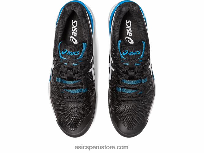 RPVB405 blanco negro Asics gel-resolución 9 arcilla