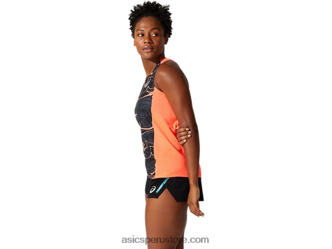 RPVB4062 flash de coral Asics camiseta de malla ligera para mujer