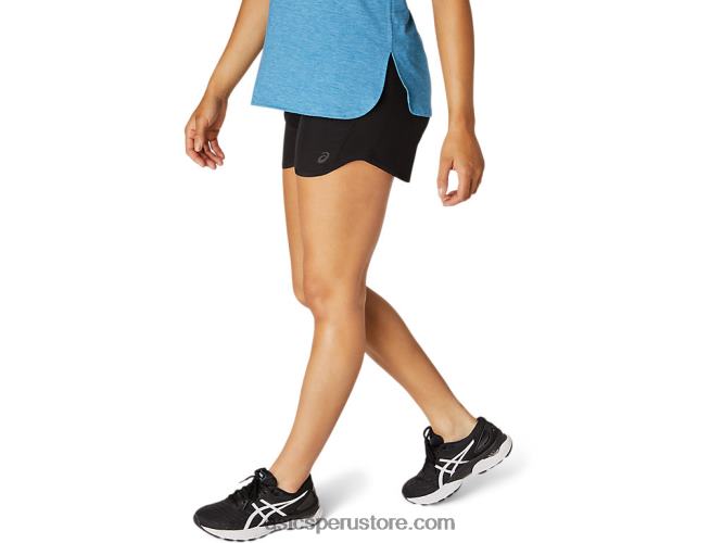 RPVB4099 rendimiento negro Asics pantalón corto de running de 4 pulgadas Lyte Speed ​​para mujer