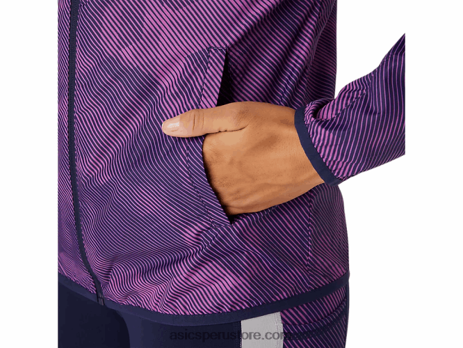 RPVB4100 estampado digital de uvas/chaquetón Asics chaqueta plegable de mujer
