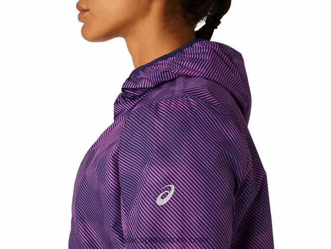 RPVB4100 estampado digital de uvas/chaquetón Asics chaqueta plegable de mujer
