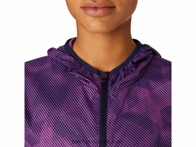 RPVB4100 estampado digital de uvas/chaquetón Asics chaqueta plegable de mujer
