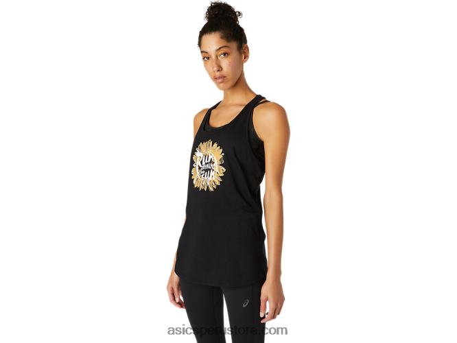 RPVB4104 rendimiento negro Asics carrera alrededor del sol para mujer