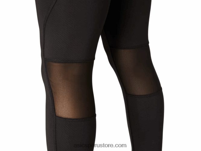 RPVB4108 rendimiento en relieve negro Asics mallas de moda 7/8 para mujer