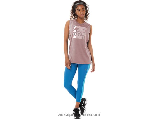 RPVB4109 jengibre durazno brezo Asics mente sana de las mujeres tanque de cuerpo sano