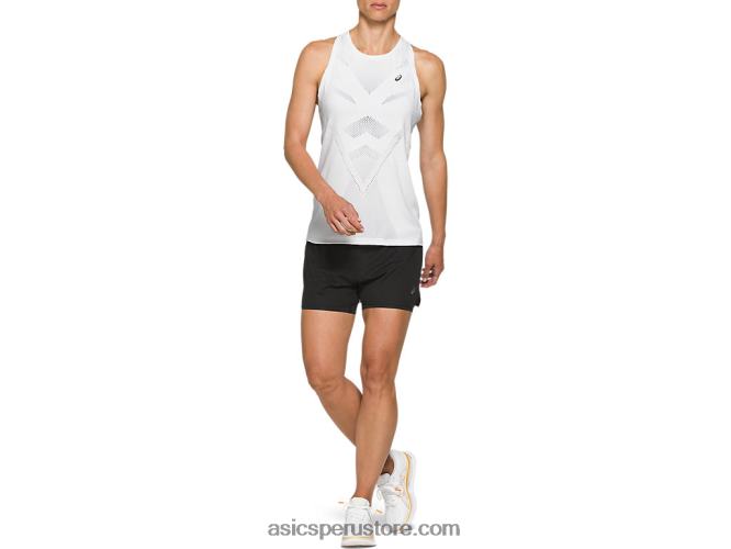 RPVB4134 rendimiento negro Asics Pantalón corto ventilado 2-n-1 para mujer de 35 pulgadas