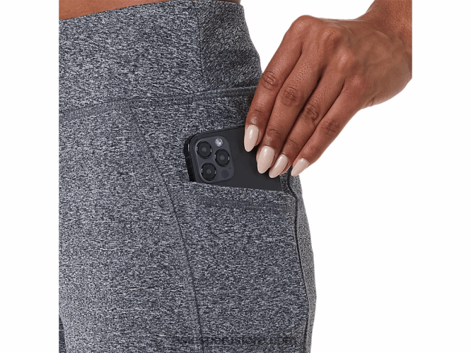 RPVB4137 brezo gris medio Asics pantalón corto de punto de 7 pulgadas para mujer