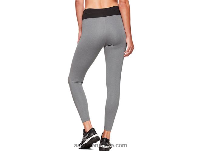 RPVB4139 jaspeado gris oscuro/negro Asics leotardo fietro mujer