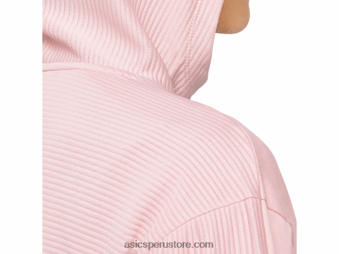 RPVB4143 jengibre durazno Asics sudadera con capucha y cremallera completa de polar thermopolis para mujer