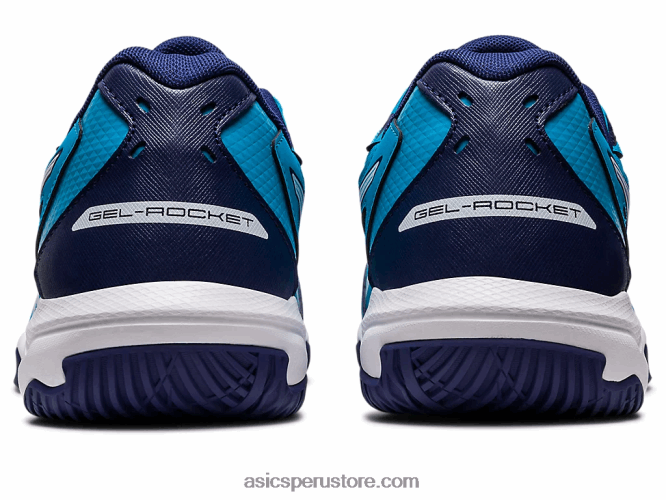 RPVB415 isla azul/blanco Asics gel-cohete 10 de ancho