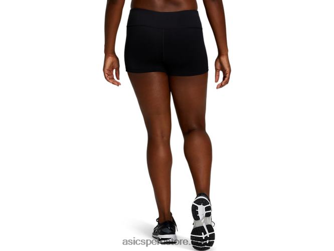 RPVB4164 rendimiento negro Asics pantalón corto tren 2in mujer