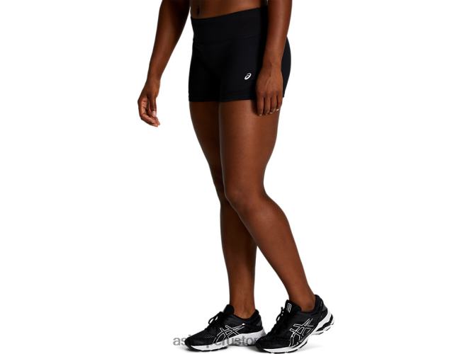 RPVB4164 rendimiento negro Asics pantalón corto tren 2in mujer
