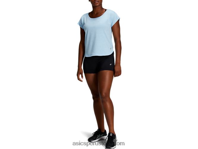 RPVB4164 rendimiento negro Asics pantalón corto tren 2in mujer