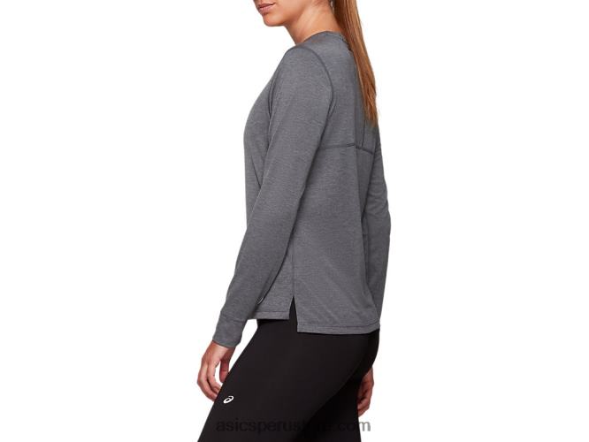 RPVB4177 brezo gris oscuro Asics camiseta dorai de manga larga para mujer