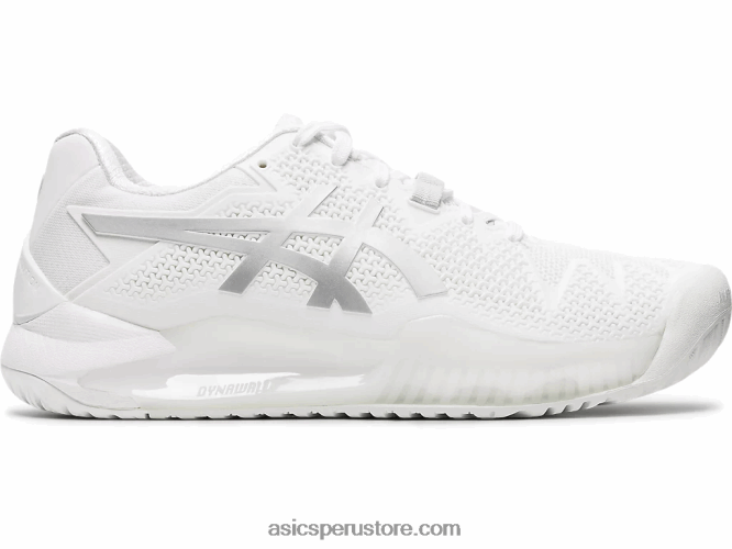 RPVB4186 blanco/plata pura Asics resolución de gel 8
