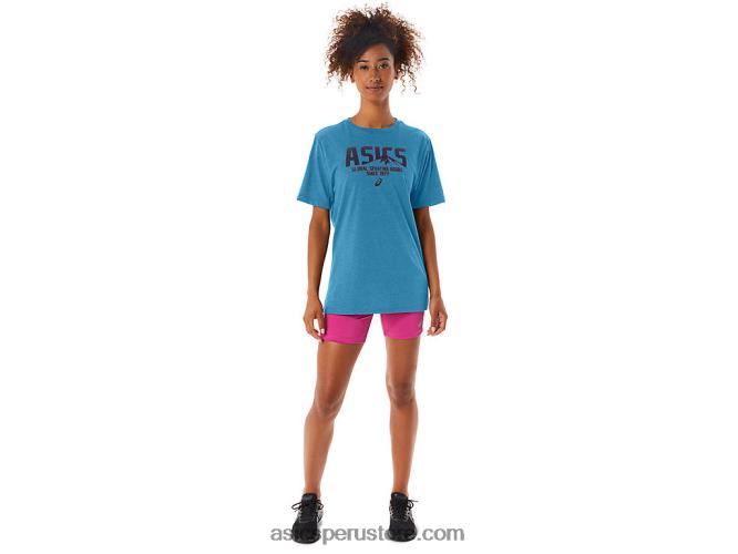 RPVB42 isla azul brezo Asics 1977 mtn camiseta