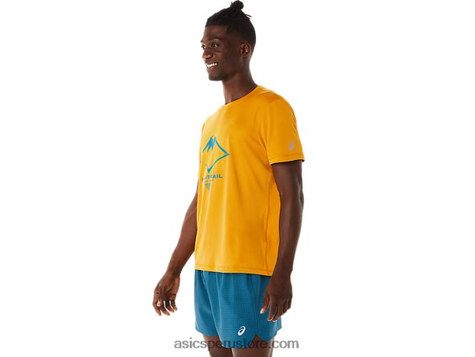 RPVB420 tormenta de arena Asics camiseta de manga corta con logo fujitrail para hombre