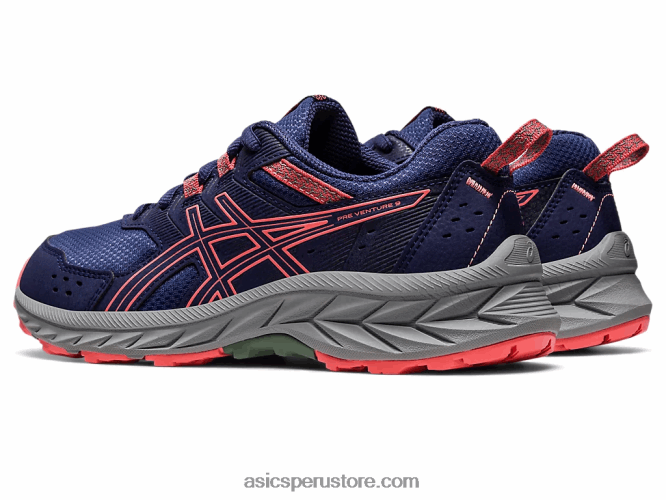 RPVB4220 azul índigo/papaya Asics escuela gel-venture 9 grado