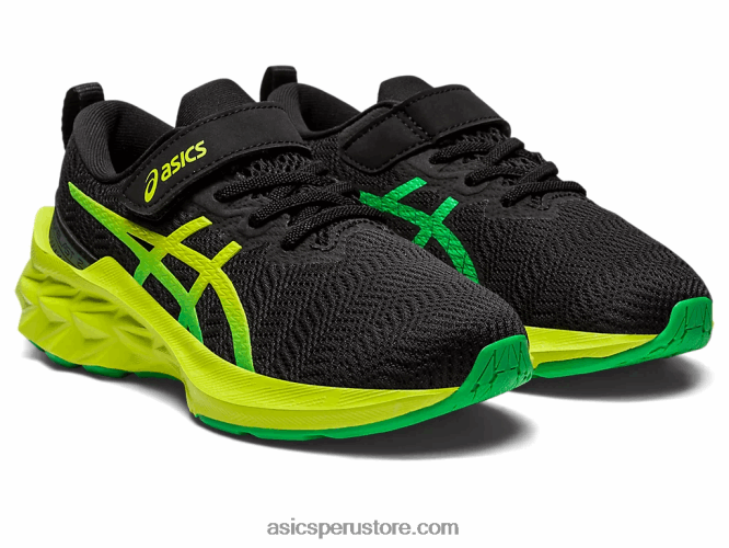 RPVB4224 ralladura de lima/negra Asics preescolar novablast 2
